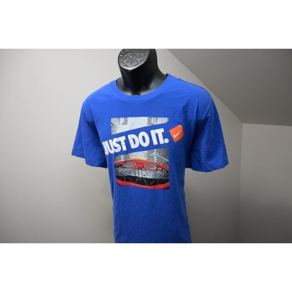 Nike Air Gym Shirt Athletic Cut Tee Short‎ Sleeve Dark Blue Mens Size XL